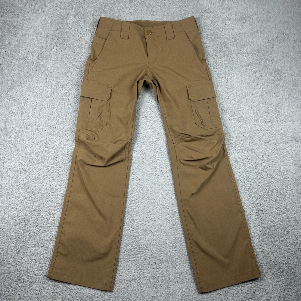 Under Armour Storm Tactical Cargo Pants Womens 6 (30x32) Brown Loose Fit Utility